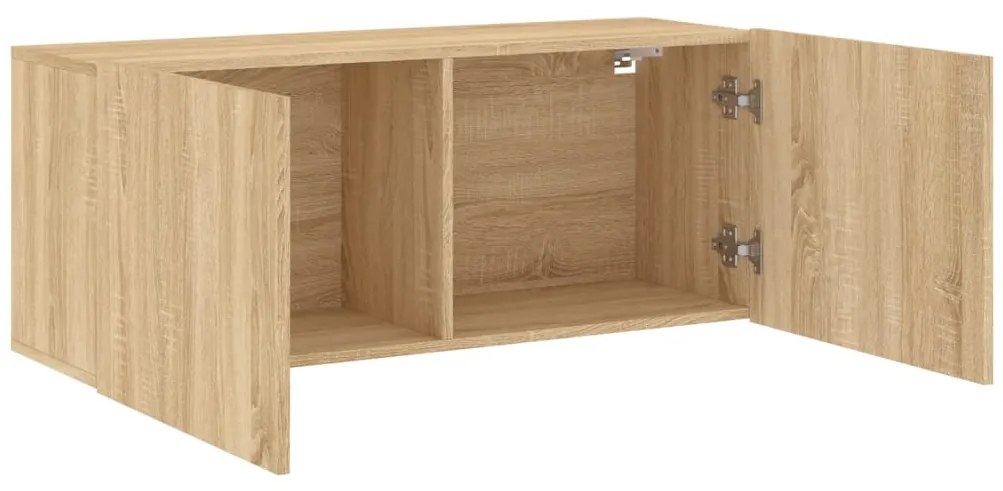 vidaXL Ντουλάπι Τοίχου Τηλεόρασης Sonoma Δρυς 100 x 30 x 41 εκ.