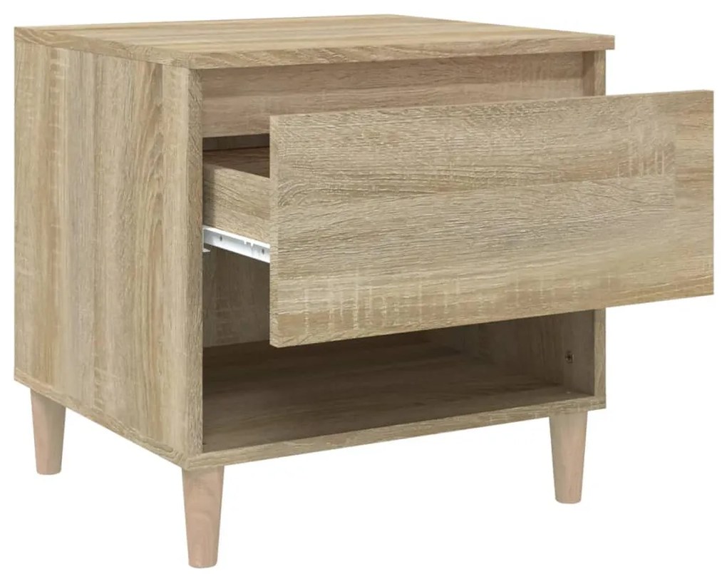 vidaXL Κομοδίνα 2 τεμ. Sonoma Δρυς 50x46x50 εκ. από Επεξεργασμένο Ξύλο