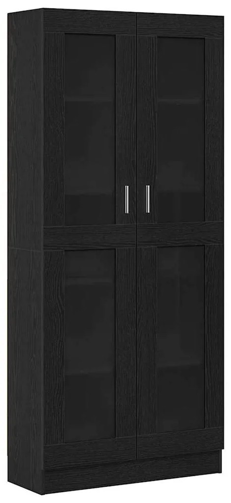vidaXL Βιβλιοθήκη Μαύρη δρυς 82.5 x 30.5 x 185 cm Επεξεργασμένο ξύλο
