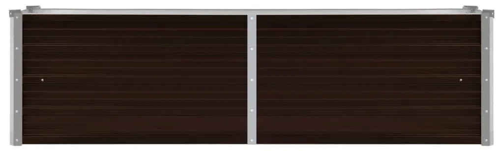vidaXL Ζαρντινιέρα Υπερυψωμένη Καφέ 160x40x45 εκ. Γαλβανισμ. Χάλυβας