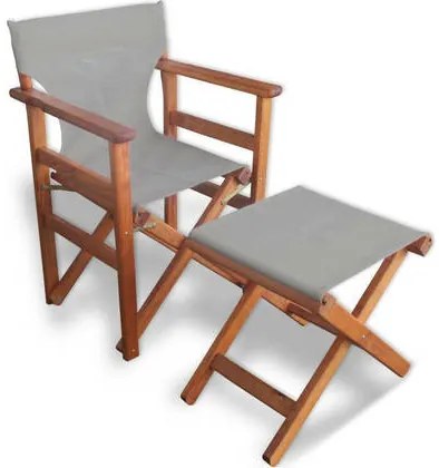Bliumi  Πολυθρόνα με Σκαμπώ Οξιά 86x60x51 Bliumi 5168G/ 5176G Γκρι BEST-212347