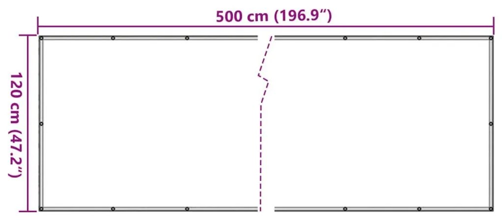 Περίφραξη Μπαλκονιού Σχέδιο Ledge Stone Γκρι 500x120 εκ. PVC - Γκρι