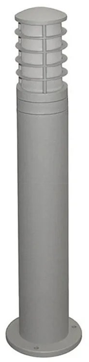 Adeleq Κολώνα Αλουμινίου Με Σκίαστρο Φ90Mm H65cm Ντουί Ε27 Γκρι 9-71136