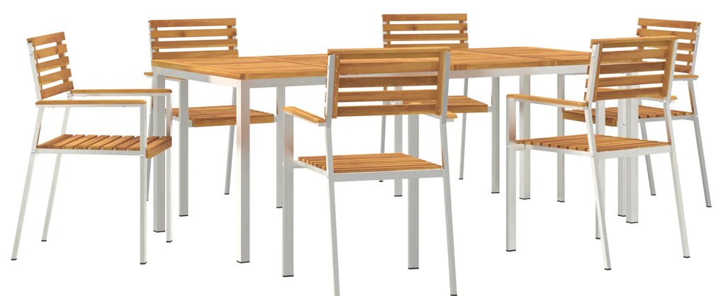 vidaXL Σετ Τραπεζαρίας Κήπου 7 pcs