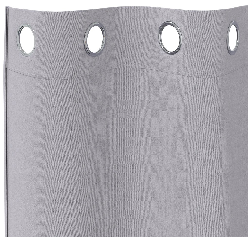 vidaXL Κουρτίνες 2 pcs Μεταλλικό Γκρι 225 x 140 εκ. Πολυεστέρας