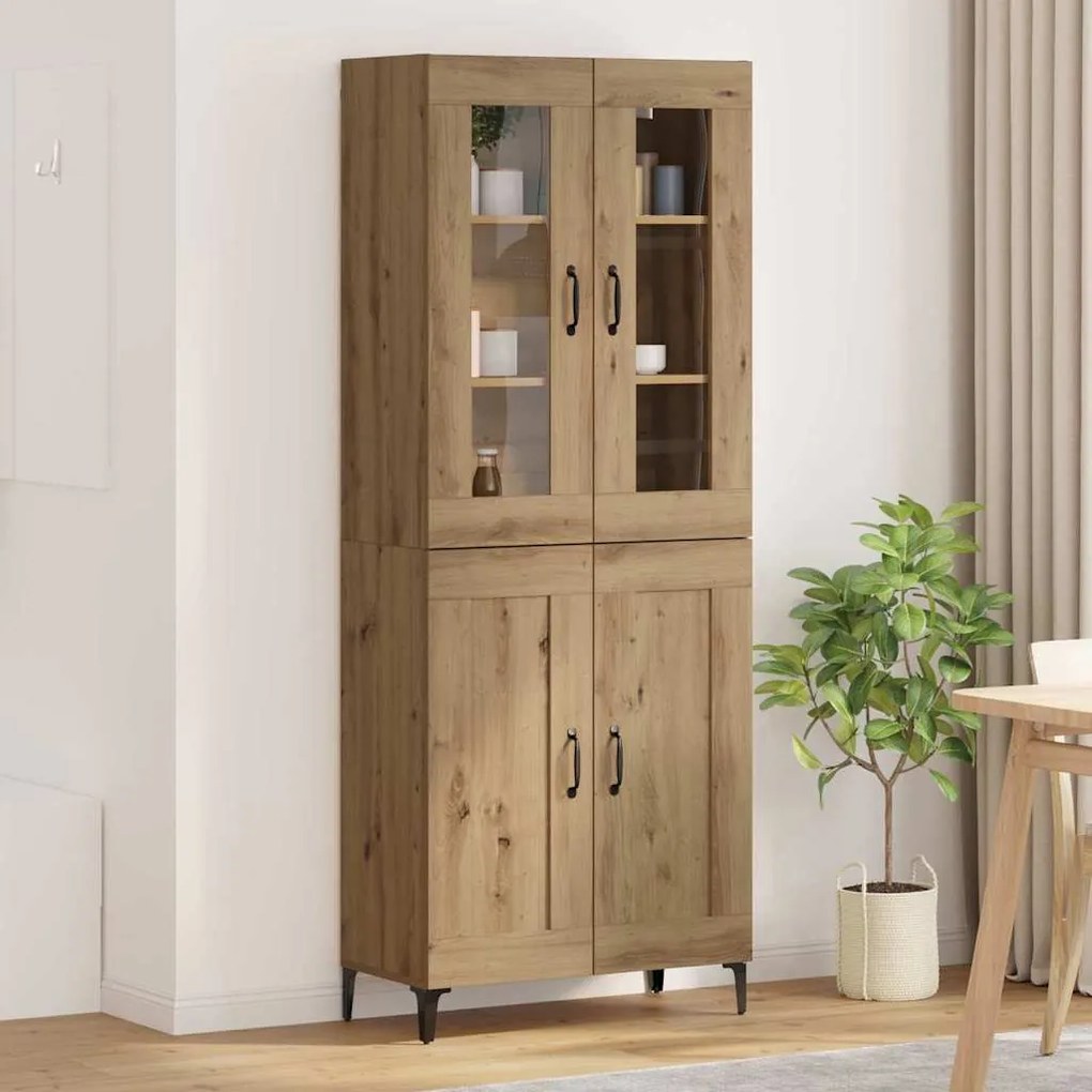 vidaXL Highboard Artisan Oak 69,5 x 34 x 180 εκ. Επεξεργασμένο ξύλο