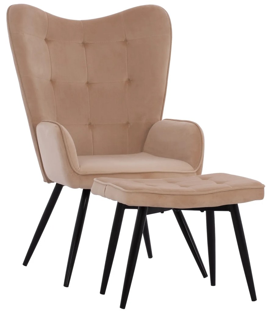 ΠΟΛΥΘΡΟΝΑ ΜΠΕΡΖΕΡΑ ΜΕ ΥΠΟΠΟΔΙΟ FB98918.11 ΜΠΕΖ ΒΕΛΟΥΔΟ 70x57x103 εκ. 0532995