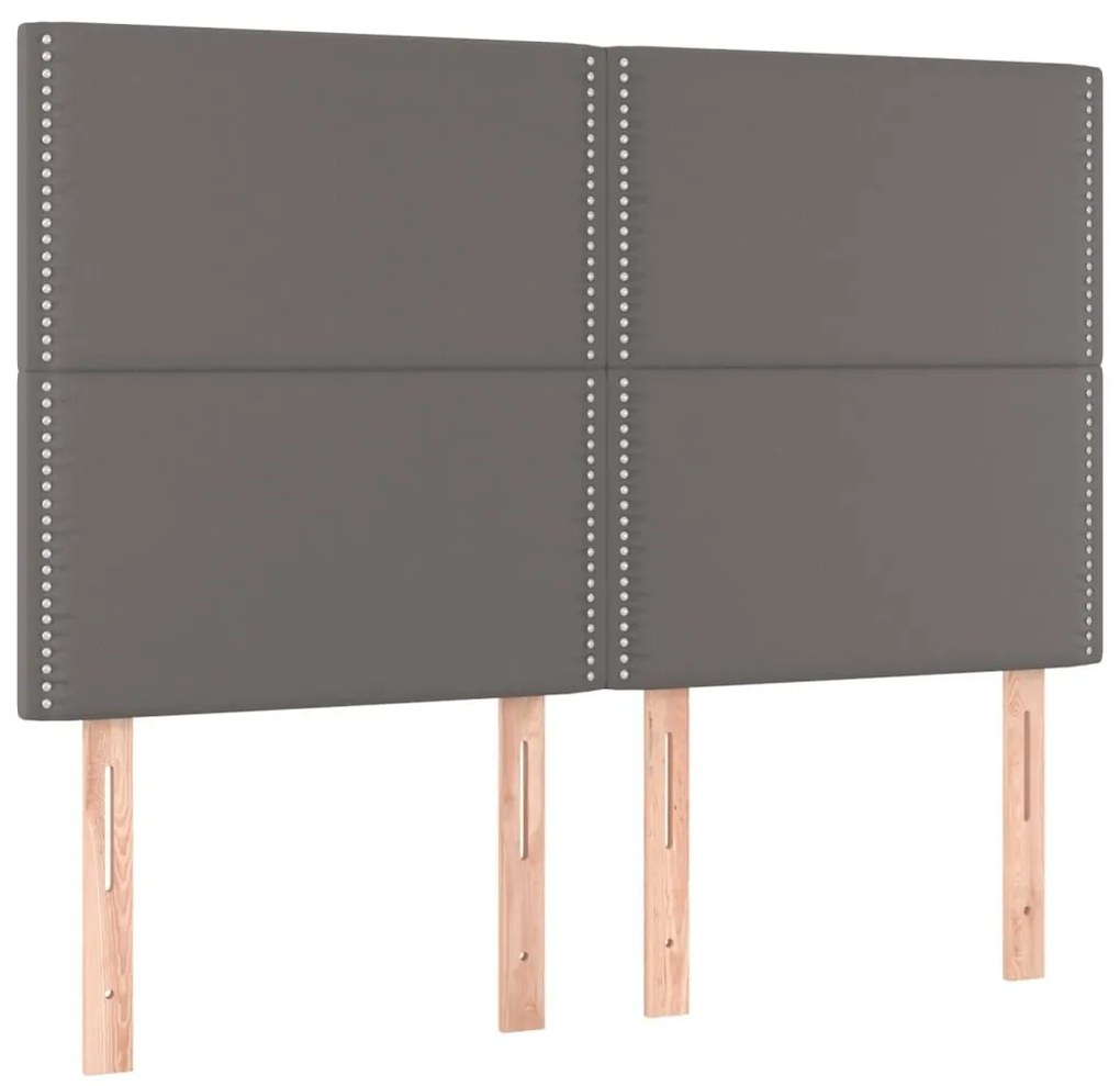 Κεφαλάρι Κρεβατιού LED Γκρι 144x5x118/128 εκ - Γκρι