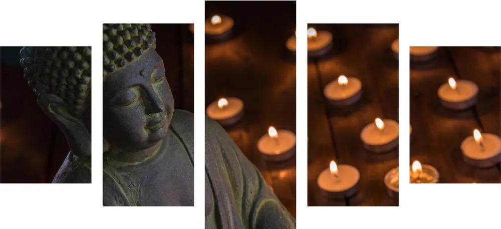 Εικόνα 5 μερών Βούδας γεμάτος αρμονία - 200x100