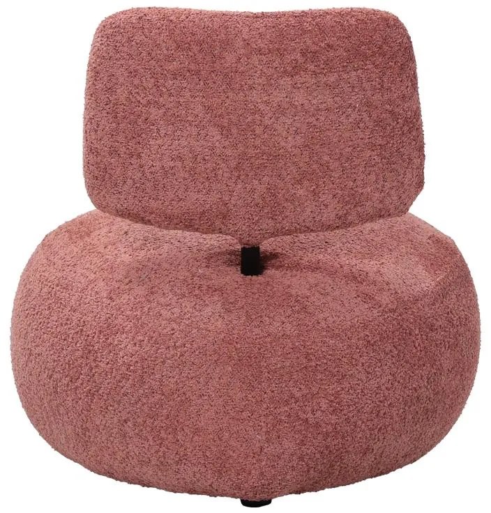 Πολυθρόνα Stonie μπουκλέ ύφασμα σε σάπιο μήλο απόχρωση 67x73x67εκ 67x73x67 εκ.