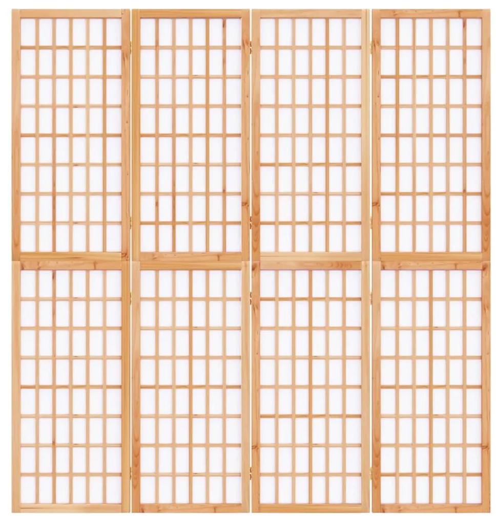 Παραβάν Ιαπωνικού Στιλ με 4 Πάνελ Πτυσσόμενο 160 x 170 εκ. - Καφέ