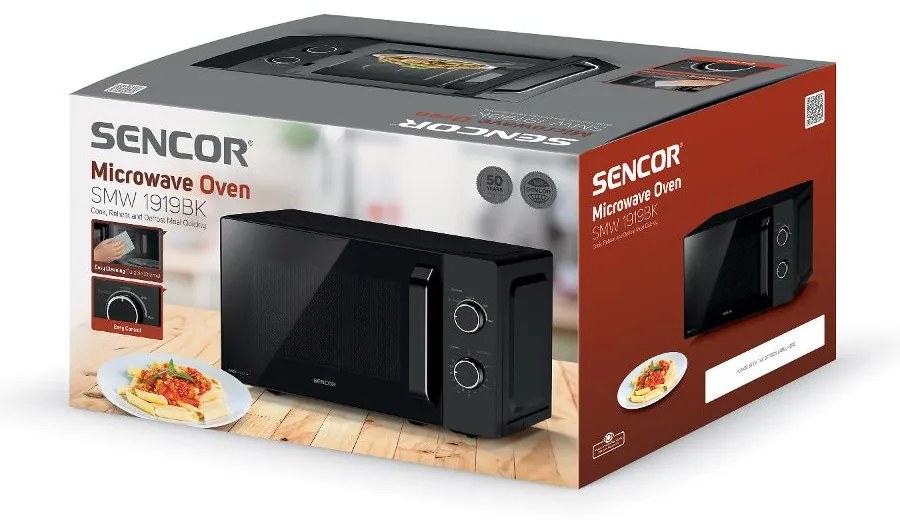 Φούρνος Μικροκυμάτων 700W 25,5 cm Sencor SMW 1919BK Μαύρο