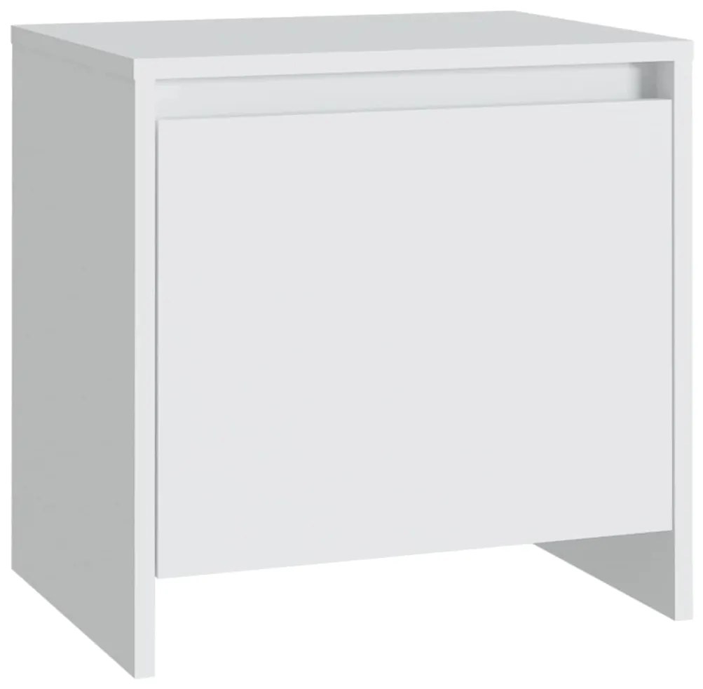 vidaXL Κομοδίνο Λευκό 45 x 34 x 44,5 εκ. από Μοριοσανίδα
