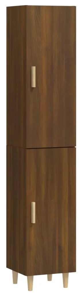 vidaXL Ντουλάπι Καφέ Δρυς 34,5 x 34 x 180 εκ. από Επεξεργασμένο Ξύλο