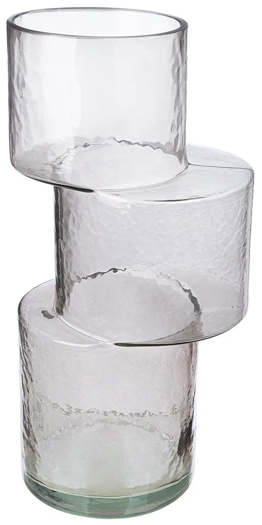 Βάζο 'Levels' Γυαλί Γκρι 11.5x13.5x28.5cm-05161273