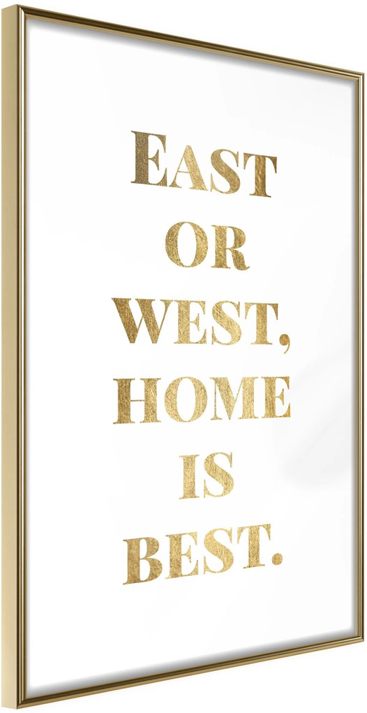 Αφίσα - Home Is Best (Gold) - 20x30 - Χρυσό - Χωρίς πασπαρτού