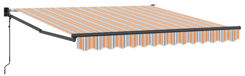 vidaXL Αυτόματη Ανασυρόμενη Τέντα Ριγέ 350x250 εκ.