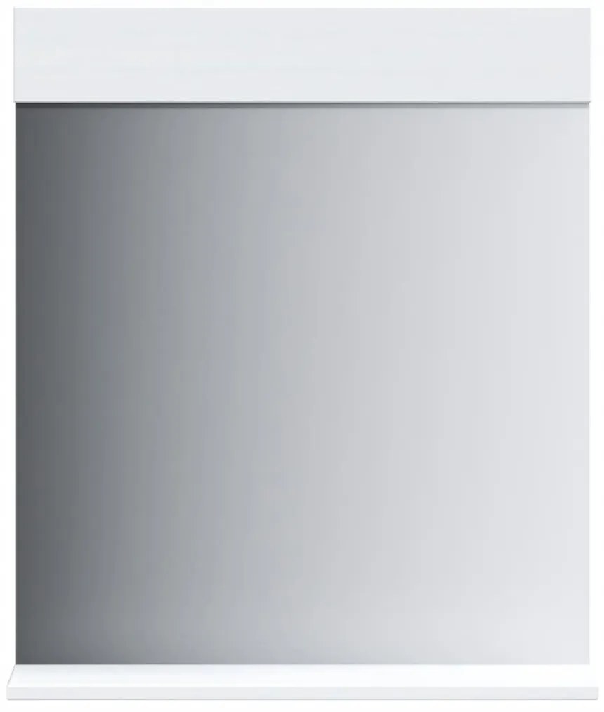vidaXL Καθρέφτης Μπάνιου με Ράφι BERG Λευκός 60x12x70 εκ. Μασίφ Ξύλο