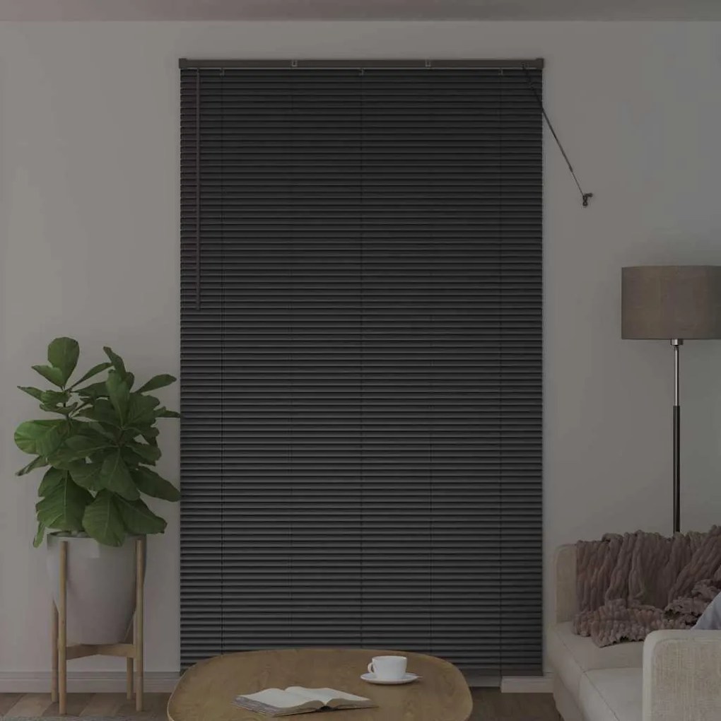 vidaXL Ρολό Παραθύρου με κουρτίνες Άλλο Μαύρο 135 x 220 εκ. Αλουμίνιο
