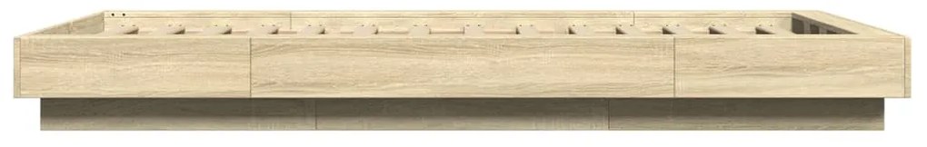 vidaXL Πλαίσιο Κρεβατιού Sonoma Δρυς 100x200 εκ. Επεξεργασμένο Ξύλο