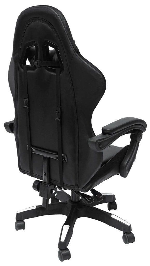 ΠΟΛΥΘΡΟΝΑ GAMING DARREN HM1203.10 ΜΑΥΡΟ-ΓΚΡΙ PVC &amp; NYLON 51x49x125Υεκ.
