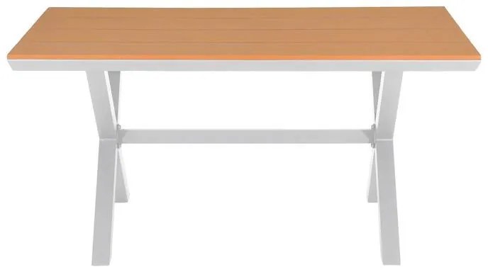 Τραπέζι FL6510 Fylliana Αλουμινίου Polywood Λευκό 150x90x75 εκ. 150x90x75 εκ.