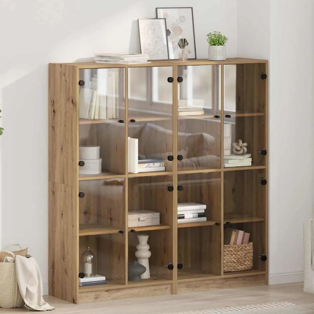 vidaXL Highboard 2 pcs Artisan Oak 136 x 37 x 142 εκ