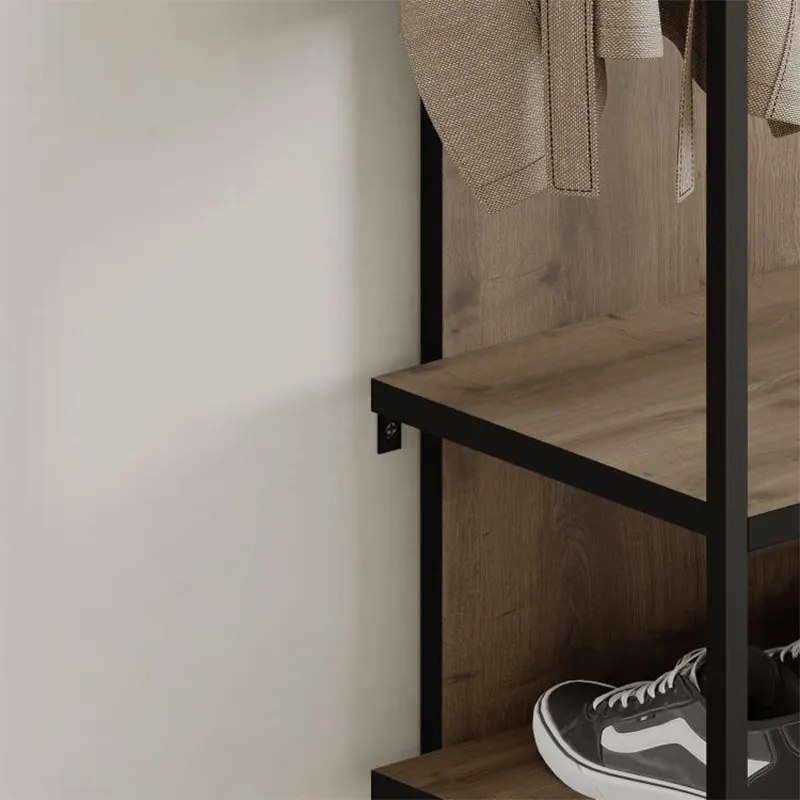 Έπιπλο εισόδου Archy Megapap χρώμα ανοιχτό καρυδί 53x31,7x180εκ.