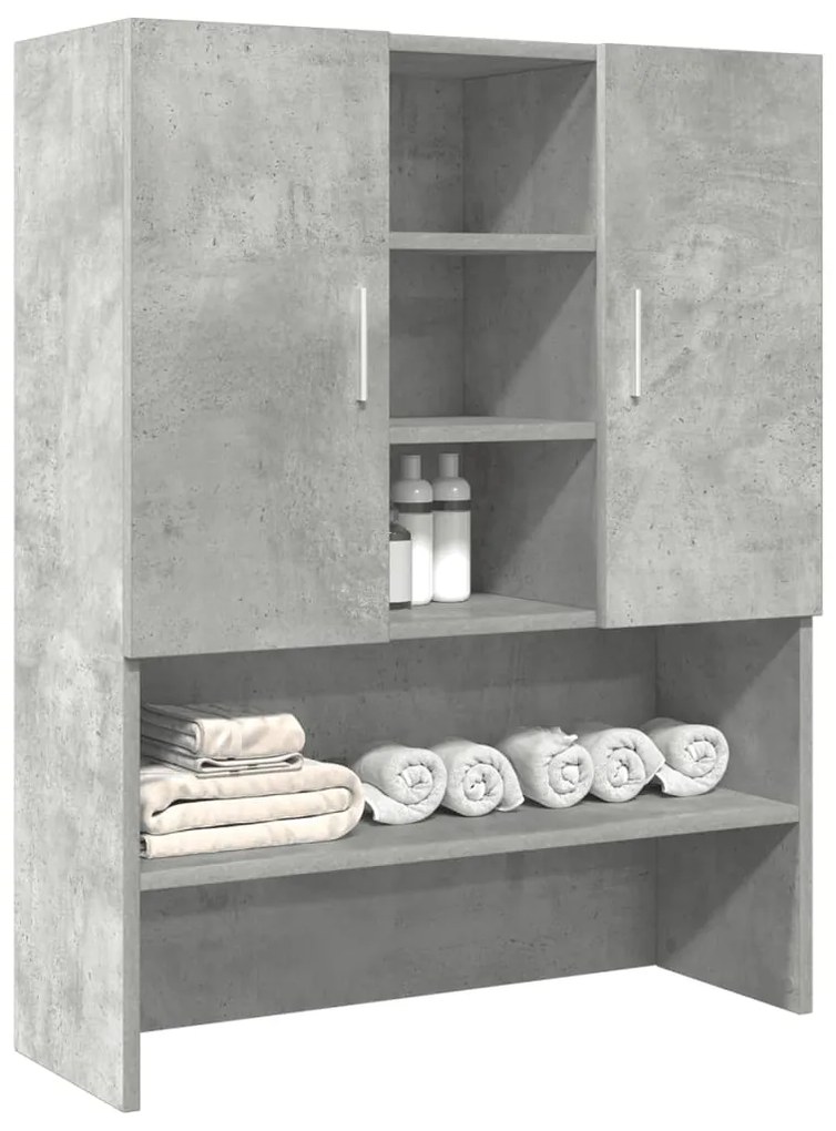 Ντουλάπι Πλυντηρίου Γκρι Σκυροδέματος 70,5 x 25,5 x 90 εκ.