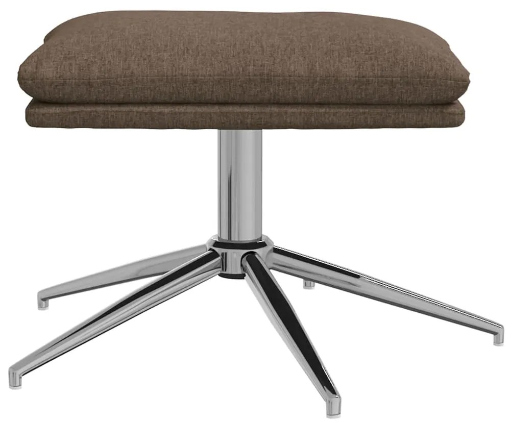 vidaXL Υποπόδιο Taupe 60x60x35 εκ. Υφασμάτινο