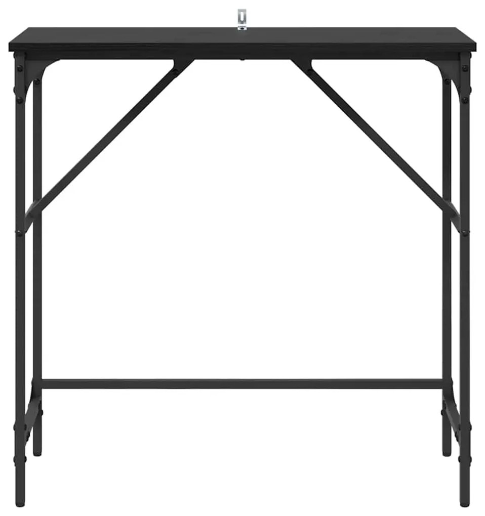 vidaXL Τραπέζι κονσόλας Μαύρη Οξυά 75 x 32 x 75 εκ. Επεξεργασμένο ξύλο