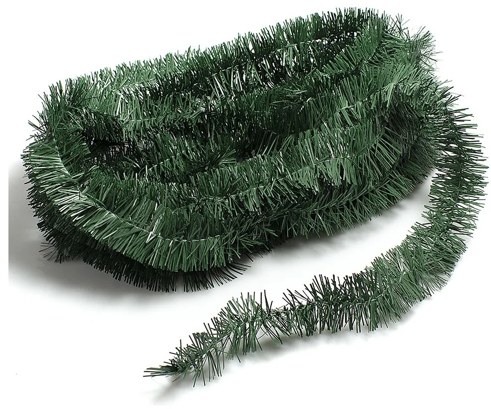 Χριστουγεννιάτικη Πράσινη Γιρλάντα Διακόσμησης Τρέσα 6m x 4cm - 237515