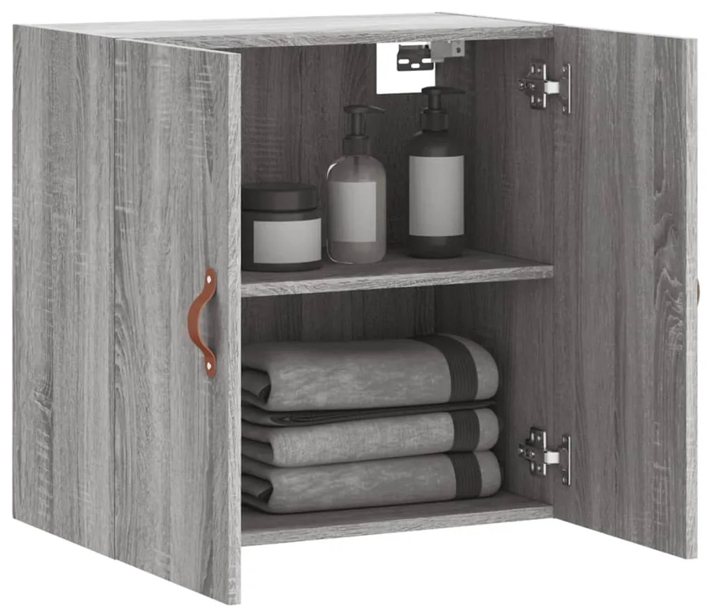 vidaXL Ντουλάπι Τοίχου Γκρι Sonoma 60x31x60 εκ. από Επεξεργασμένο Ξύλο