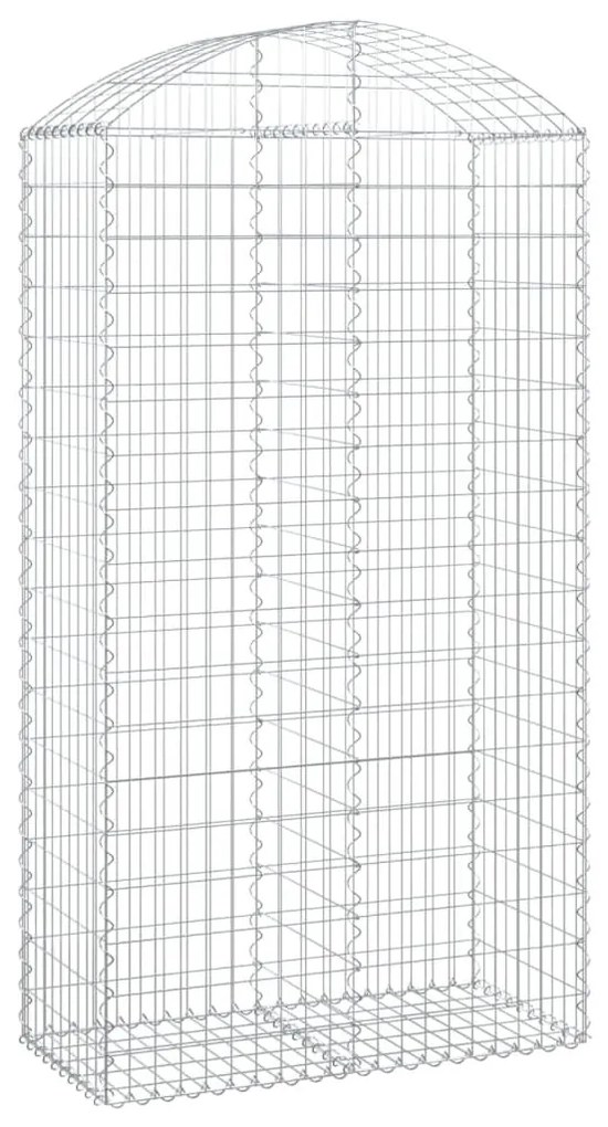 Συρματοκιβώτιο Τοξωτό 100x50x180/200εκ. από Γαλβανισμένο Χάλυβα - Ασήμι