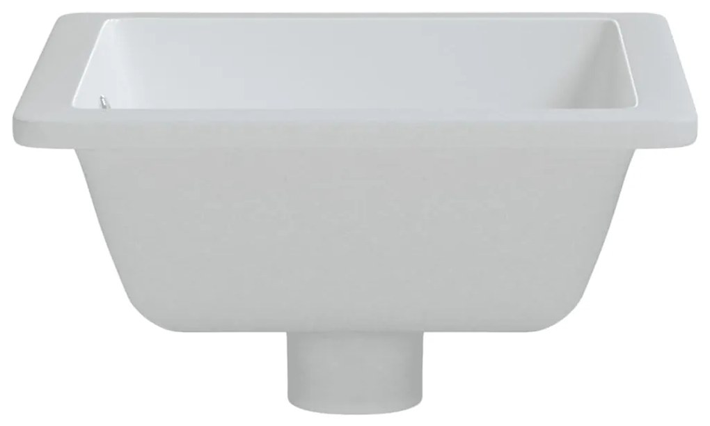 vidaXL Νιπτήρας Μπάνιου Ορθογώνιος Λευκός 36x31,5x16,5 εκ. Κεραμικός