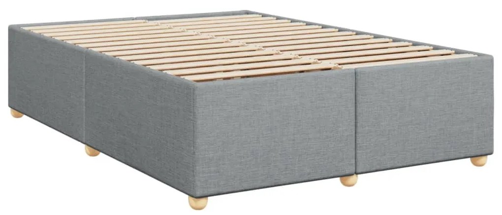 ΚΡΕΒΑΤΙ BOXSPRING ΜΕ ΣΤΡΩΜΑ ΑΝΟΙΧΤΟ ΓΚΡΙ 140X190 ΕΚ. ΥΦΑΣΜΑΤΙΝΟ 3293589