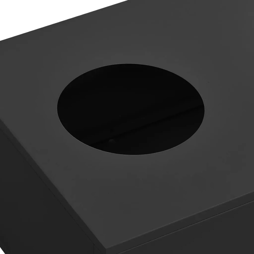 vidaXL Ντουλάπα με Συρόμενη Πόρτα &amp; Γλάστρα Ανθρακί Ατσάλινη