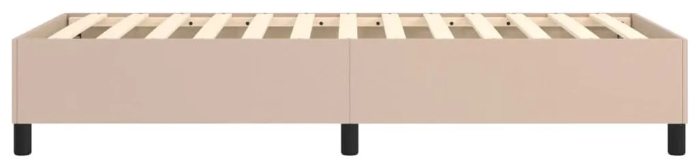 vidaXL Σκελετός Κρεβατιού με Ελατήρια Καπουτσίνο 90x190 εκ. από Συνθετικό Δέρμα