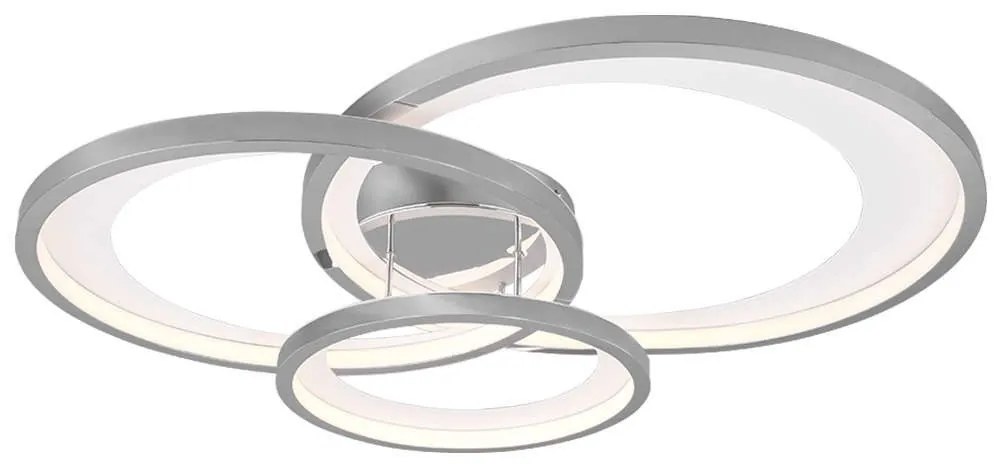 Φωτιστικό Οροφής - Πλαφονιέρα Granada 673810306 36W Led 71,5x63,5x10,5cm Chrome Trio Lighting Metal