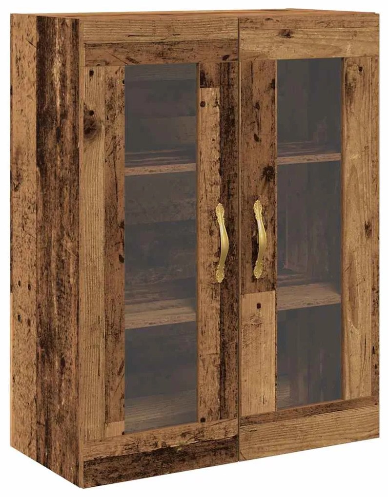 vidaXL Highboard Επιτοίχιο 2 pcs Παλιό ξύλο 69,5 x 34 x 180 εκ.