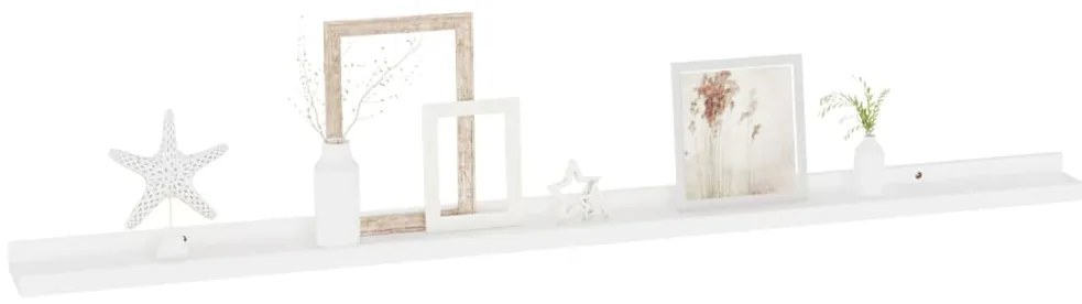 vidaXL Ράφια Τοίχου 2 τεμ. Λευκό 115 x 9 x 3 εκ.