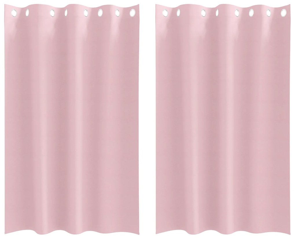 vidaXL Κουρτίνες 2 pcs Μωρουδίστικο Ροζ 175 x 140 εκ. Πολυεστέρας