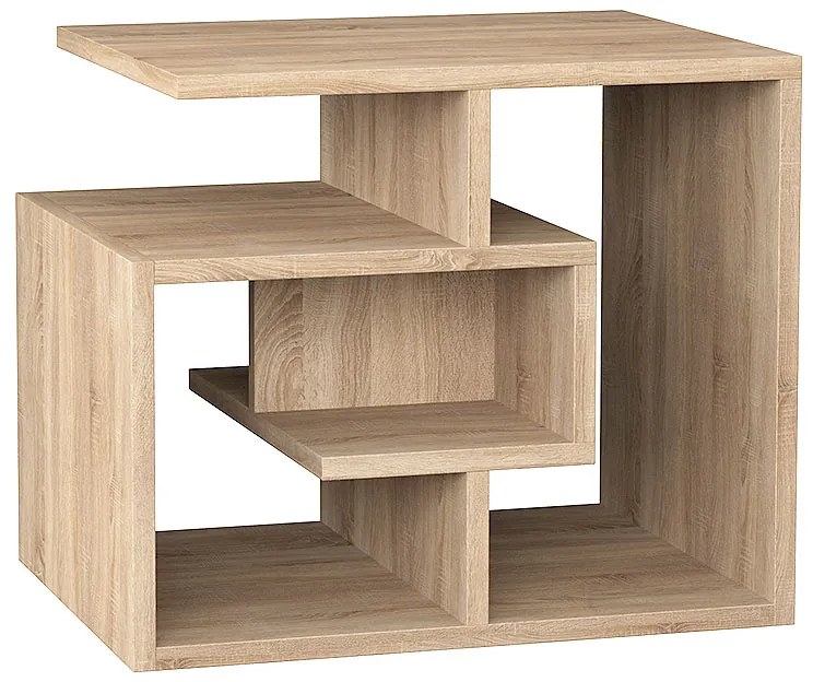 Τραπεζάκι βοηθητικό Labirent Megapap χρώμα sapphire oak 54x40x45εκ.