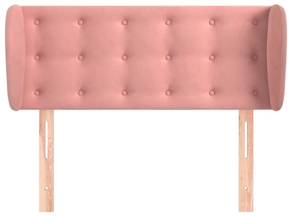 vidaXL Κεφαλάρι με Πτερύγια Ροζ 83x23x78/88 εκ. Βελούδινο