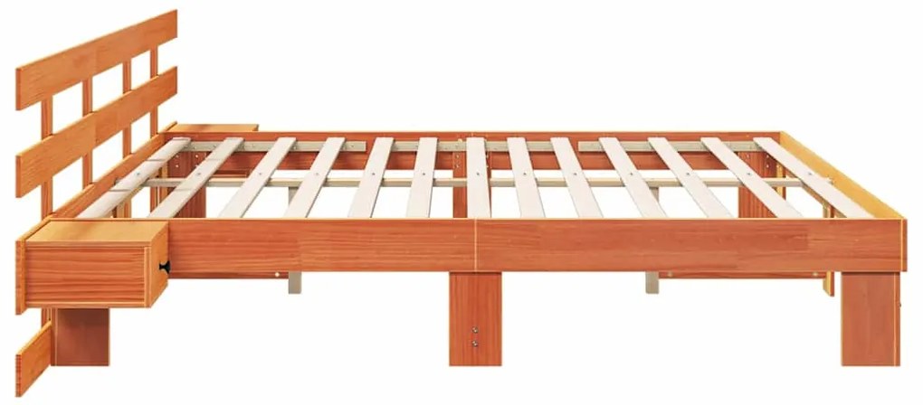 vidaXL Σκελετός Κρεβατιού Καφέ 180 x 200 cm Στερεά ξυλεία πεύκου