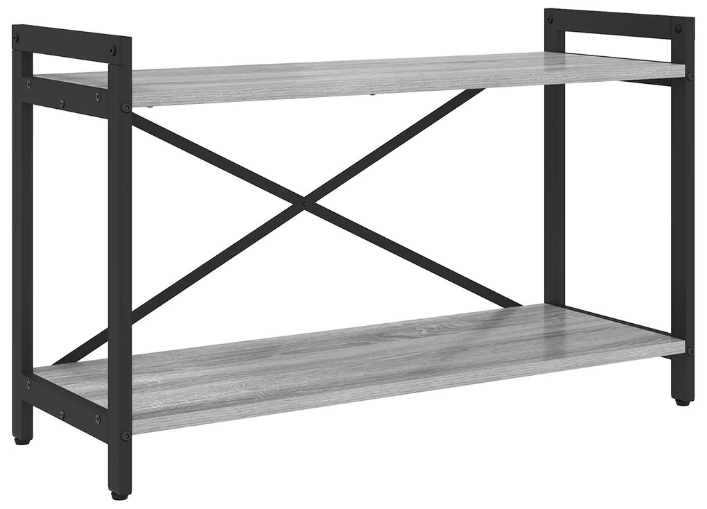 vidaXL Βιβλιοθήκη Γκρι sonoma 80 x 30 x 48.5 εκ Επεξεργασμένο ξύλο