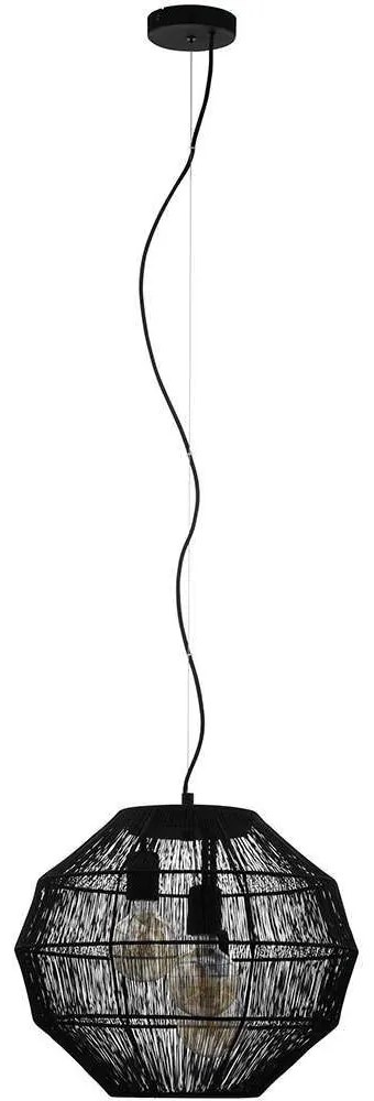 Φωτιστικό Οροφής Orbetello 390065 Φ45x150cm 3xE27 40W Black Eglo Steel