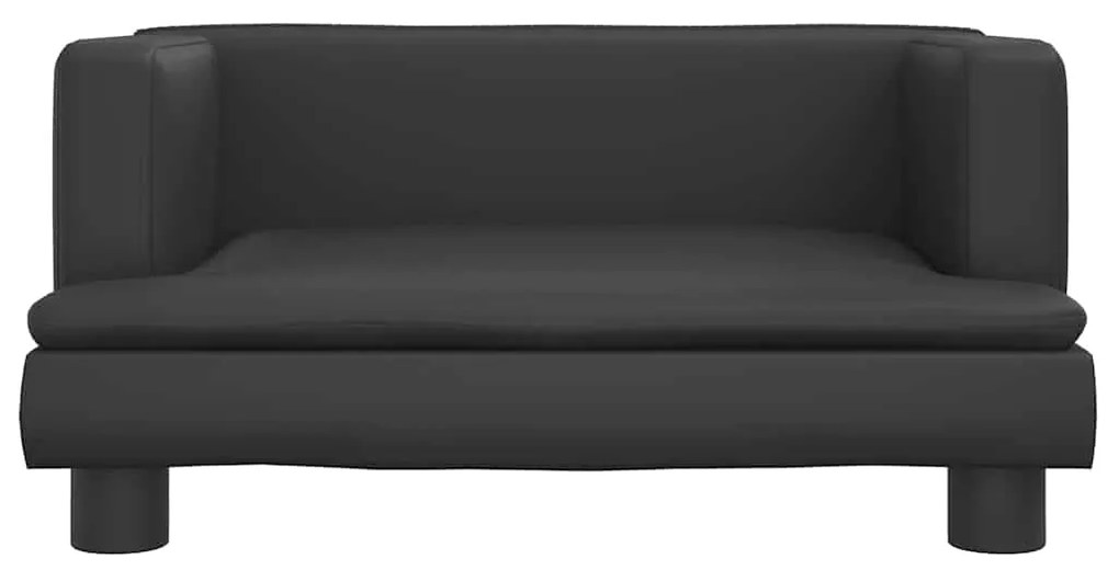 vidaXL Καναπές Παιδικός Μαύρος 60 x 40 x 30 εκ. από Συνθετικό Δέρμα