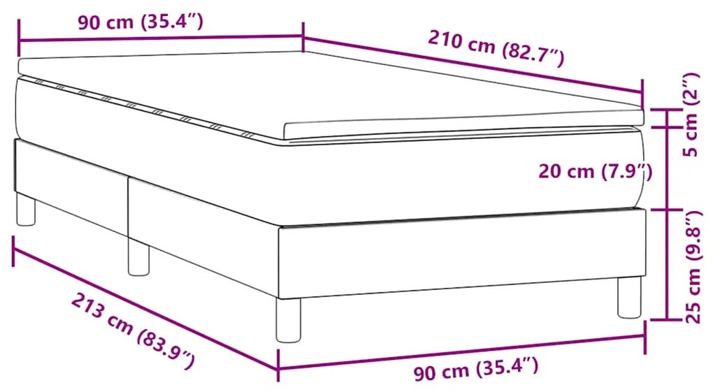 BOX SPRING ΚΡΕΒΑΤΙ ΜΕ ΣΤΡΩΜΑ ΣΚΟΥΡΟ ΠΡΑΣΙΝΟ 90X210ΕΚ. ΒΕΛΟΥΔΙΝΟ 3315906