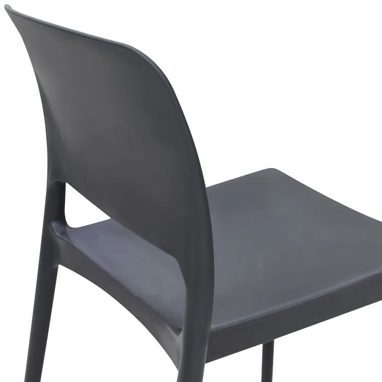 Καρέκλα Fenxy pakoworld pp σε μαύρη απόχρωση 38x42x77εκ